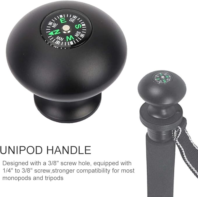 Trekking Poles Knob Handle Grip, Outdoor Universal Monopod Walking Stick Knob, Monopod Tripod Head with 3/8" Screw Hole