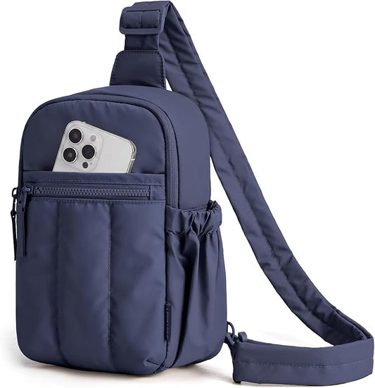 BAGSMART Small Crossbody Bags for Women, Puffer Sling Bag Fanny Packs, Purses Hobo Handbag for Daily Travel Hiking