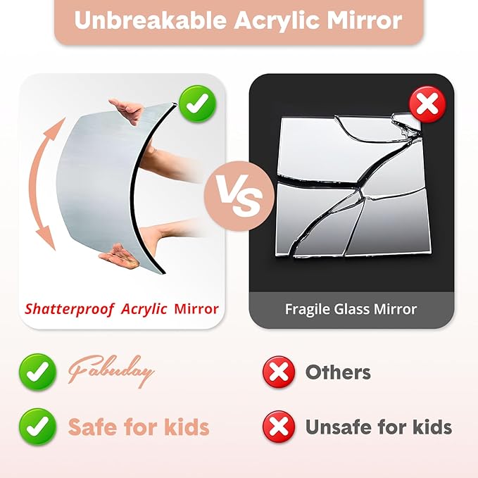 Fabuday Lighted Hanging Mirror for Dance Backstage - Rechargeable Folding LED Full Length Mirror with Lights for Dancers, Portable Foldable Travel Body Mirrors, Brightness Adjustable, Beige