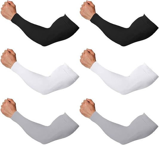 4-Pairs Arm Sleeves for Men and Women - Tattoo Cover Up - Cooling Sports Sleeve for Basketball Golf Football