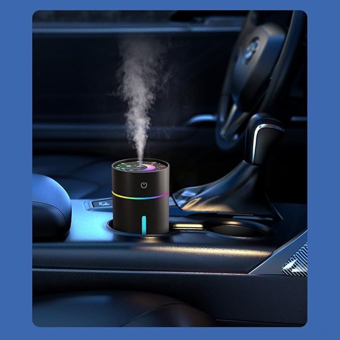 Minhe USB Portable For Mini Humidifier 320ML With Quiet Operation And Dual Spray Modes Featuring LED Night Light For Office, Bedroom, And Travel(Purple)