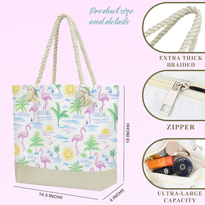 BELLOWDEER Beach Bags for Women, Wet Bag Cosmetic Bag for Beach Toiletries, Summer Travel Essentials, Gifts for Women