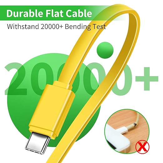 Herfair Multi Charging Cable Charge Cord for Multiple Devices with Micro USB Type-C iPhone Connectors, Charging 5 Device Simultaneously, Travel Essentials Universal Charger, 2-Pack