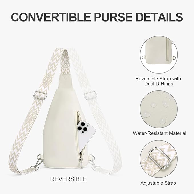 Small Sling Bag for Women, Puffer Crossbody Bag Anti Theft Travel RFID Purses Fanny Packs for Travel Hiking