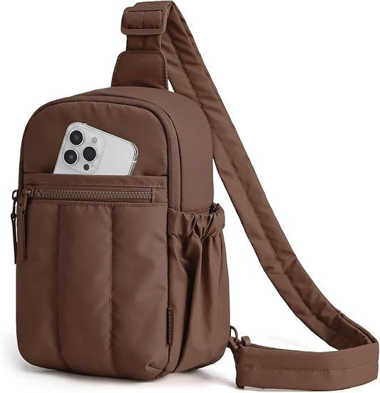 BAGSMART Small Crossbody Bags for Women, Puffer Sling Bag Fanny Packs, Purses Hobo Handbag for Daily Travel Hiking