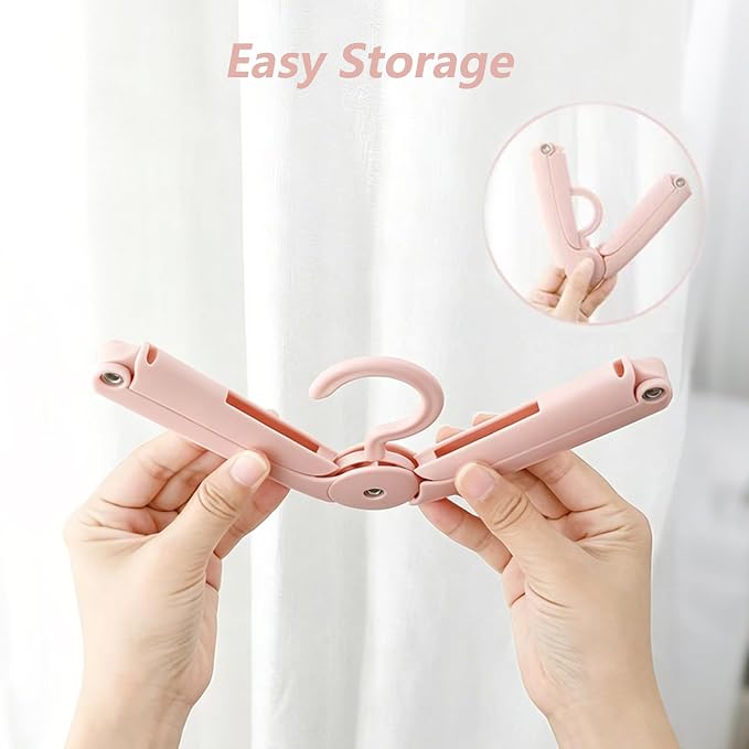 SALLO Foldable Travel Hangers 6 Pack – Portable Collapsible Clothes Hangers for Suitcase, Cruise, Hotel & Camping – Space Saving Lightweight Design