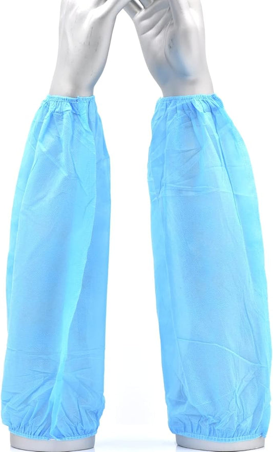 G & F Products Arm Sleeves, Made of Non-Woven Fiber Sleeve Covers with Elastic Closures stretchble Reusable Blue