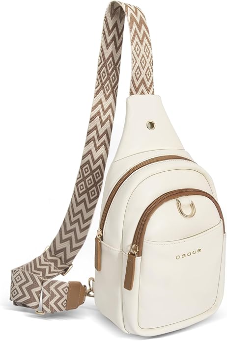 OSOCE Crossbody Bags for Women Sling Bag Anti Theft PU Leather Travel Chest Purse Small Adjustable Strap Fits Large Phone