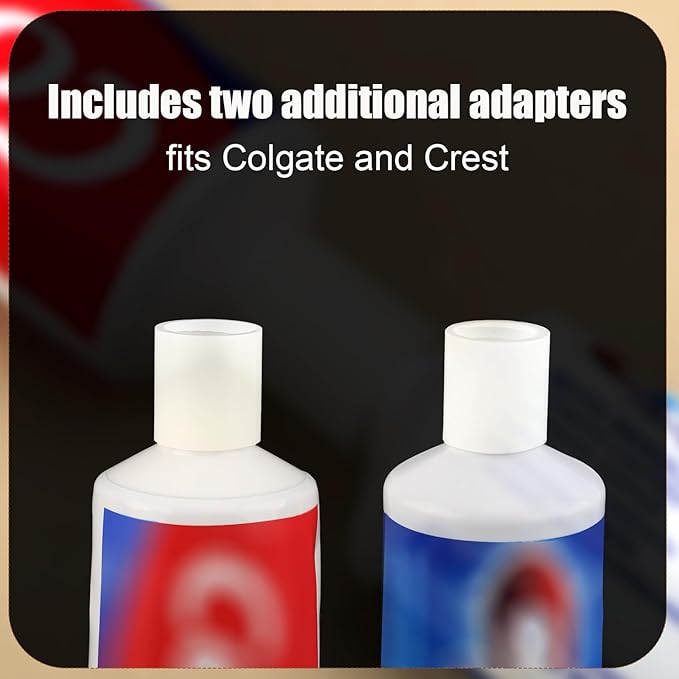 2 Pcs Toothpaste Refill Adapters for Crest, Refillable Toothpaste Tubes Adapter Toothpaste Tube Refill & Transfer Adapters Travel Toothpaste Transfer Tool for Travel Bathroom Accessories