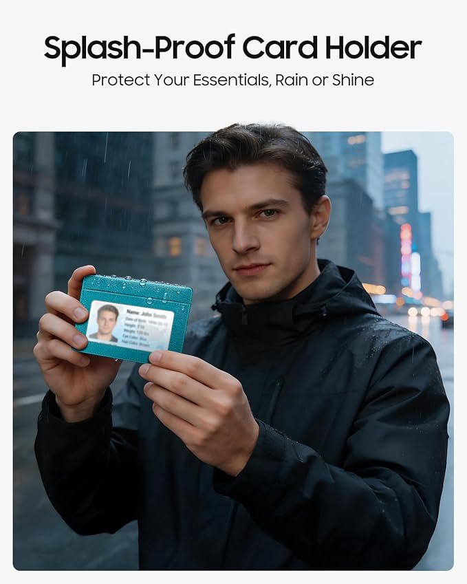 FINTIE Slim Minimalist Front Pocket Wallet, RFID Blocking Credit Card Holder Card Cases with ID Window for Men Women, Legacy Teal