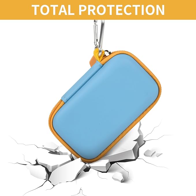 PAIYULE SSD Case for SanDisk Extreme Portable SSD Old & New Model and Extreme PRO, Hard Shell Protective Storage Bag, Fits 1TB 2TB 4TB 8TB External Solid State Drive for Business Travel(SkyBlue)