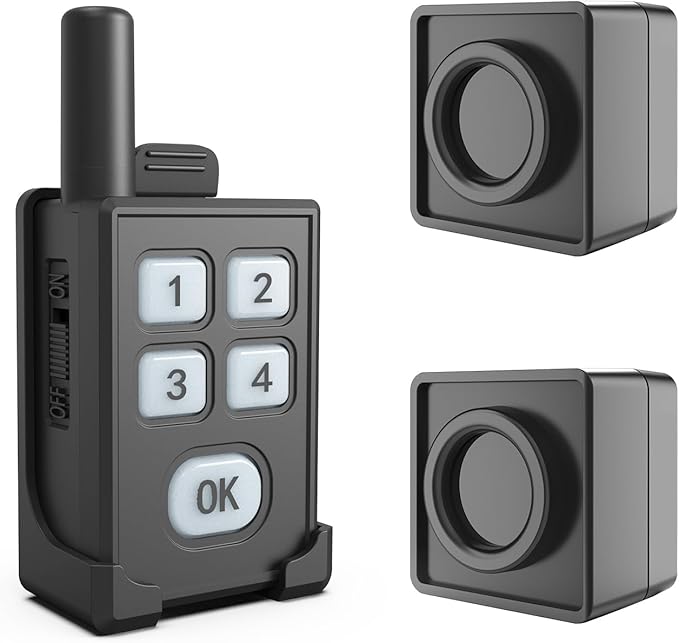 HTZSAFE Portable Outdoor Perimeter Alarm System- 1/4 Mile Waterproof Wireless Motion Sensor&Detector- Personal Security for Wildlife&Stranger Alert(Camping,Hiking,Hunting,Fishing)