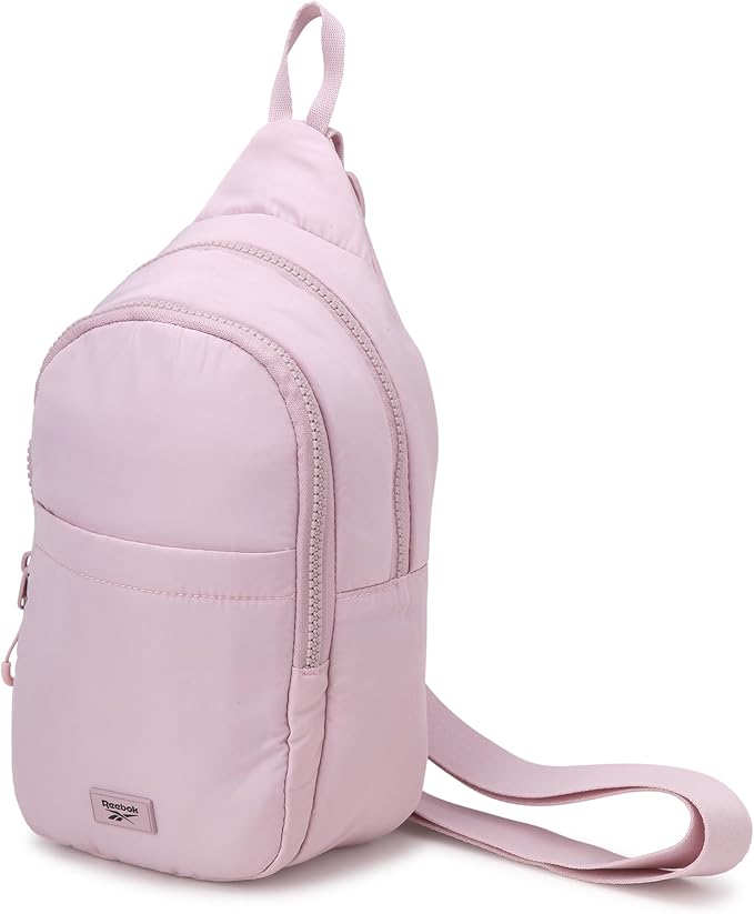 Reebok Unisex Crossbody Bag - Convertible Compact Durable Cross Body Bag for Women and Men - Gym and Travel Essentials, Size One Size, Thea II Ashen Lilac