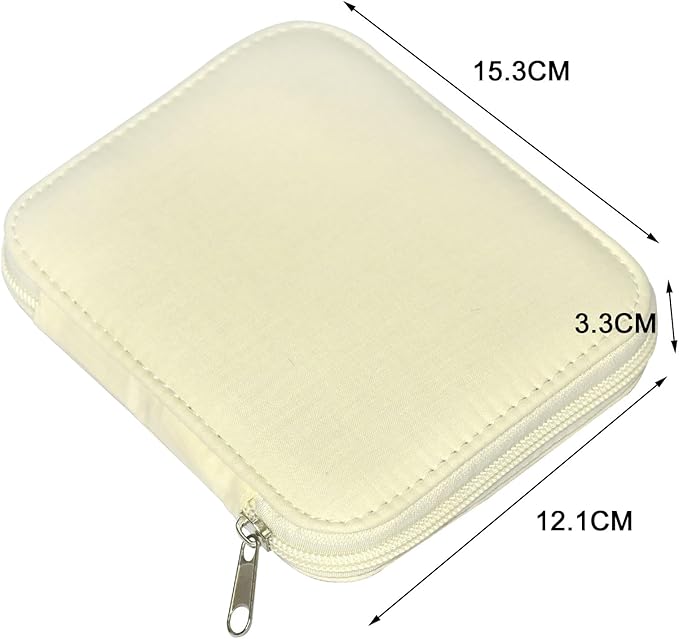 Sewing Kit with Case Portable Sewing Supplies for Home Traveler, Adults, Beginner, Emergency, Contains 18 Sewing Thread, Scissors, Needles, Measure etc,Off White
