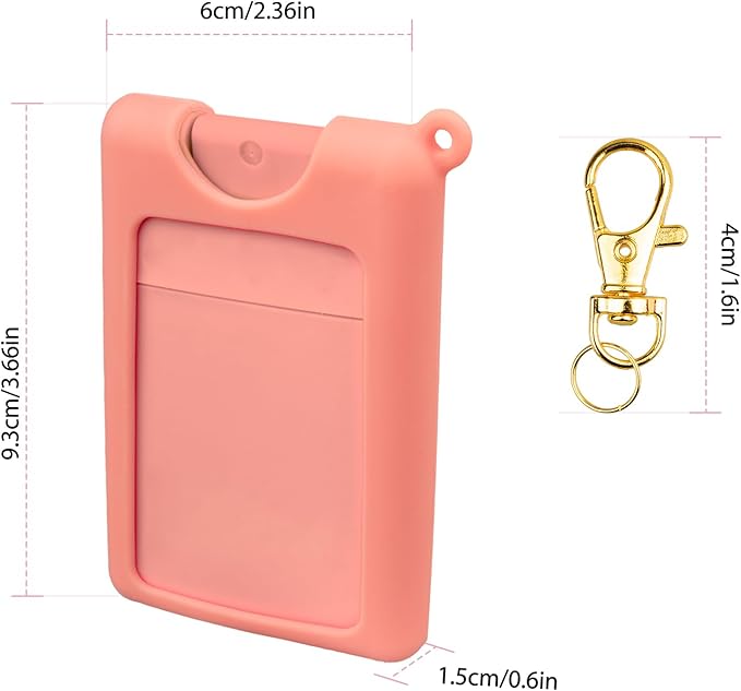 VANEST Silicone Case Compatible with Noshinku Pocket Hand Sanitizer, Protective Case with Keychain for Refillable Travel Size, Hand Sanitizer Spray Accessory