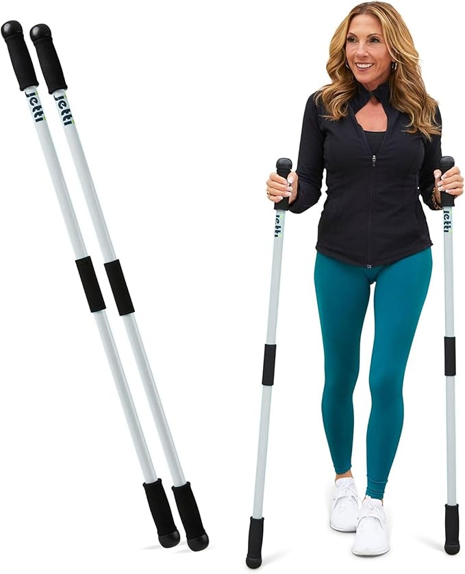 Perfectly Weighted Walking Poles for Full-Body Workouts, Enhanced Stability, and Improved Posture | Includes 2 Walking Poles & Carrying Case | 2.2 lbs