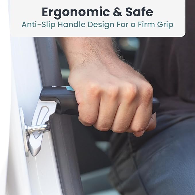 PELEGON Car Door Handle for Elderly (1 Pack) Car Cane Assist Handle with Anti-Slip Grip, Steel Hook for Secure Latch Fit, Supports Up to 300 lbs, Easy Tool-Free Use