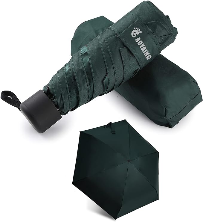 GAOYAING Compact Travel Umbrella with Case Sun&Rain Lightweight Small and Compact Suit for Pocket