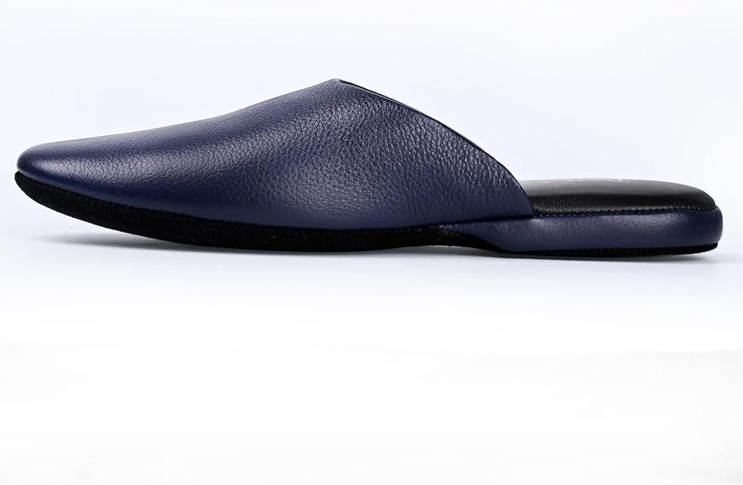 PAMIR Women's Hand-Turned Scuffs, Genuine Leather Indoor House Slippers with Memory Foam