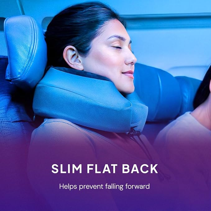 Cabeau Evolution S3 Travel Pillow – Straps to Airplane Seat – Ensures Your Head Won’t Fall Forward – Relax with Plush Memory Foam – Quick-Dry Fabric Keeps You Cool and Dry (Indigo)…