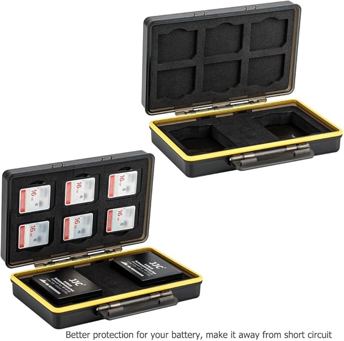 Fujifilm NP-W126 NP-W126S Camera Battery Memory Card Storage Case Holder for 6 SD Card + 2 Slots Battery, Fuji Camera Battery Box on X100VI X-T3 X-T30 X-T100 X100F X-A10 X-Pro2 X-Pro1 X-T2 X-T1 X-T20