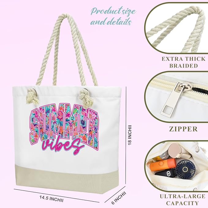BELLOWDEER Beach Bags for Women, Wet Bag Cosmetic Bag for Beach Toiletries, Summer Travel Essentials, Gifts for Women