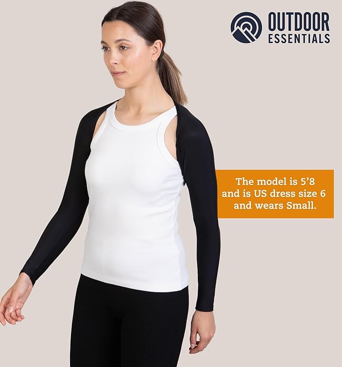 OutdoorEssentials Arm Sleeves for Women - Golf UV Shawl with Sleeves - Workout Shrug Bolero - Arm Tights for Sun Protection