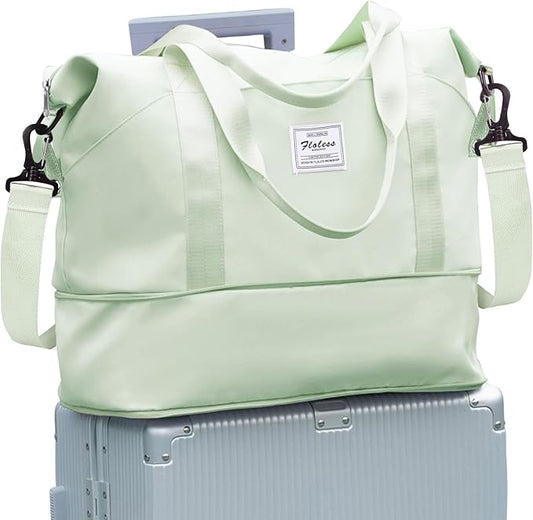Travel Duffel Bag, Sports Tote Gym Bag, Shoulder Weekender Overnight Bag for Women