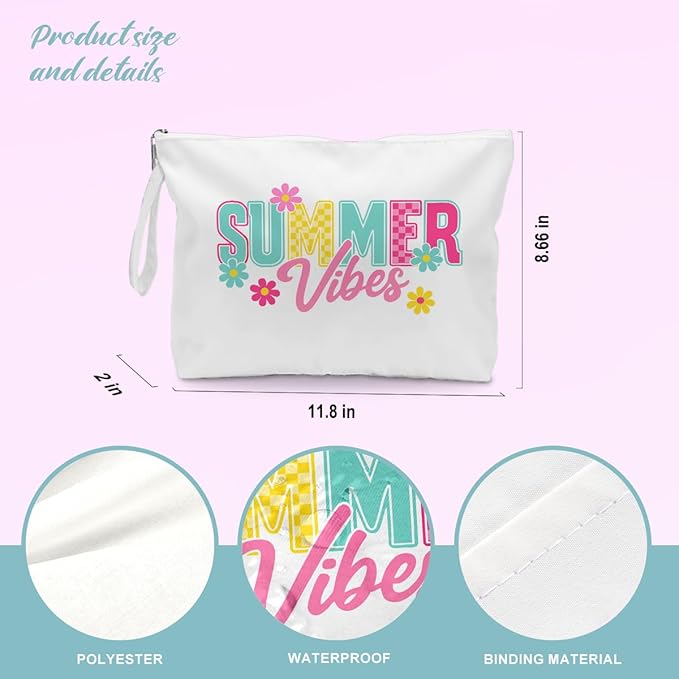 BELLOWDEER Beach Bags for Women, Wet Bag Cosmetic Bag for Beach Toiletries, Summer Travel Essentials, Gifts for Women