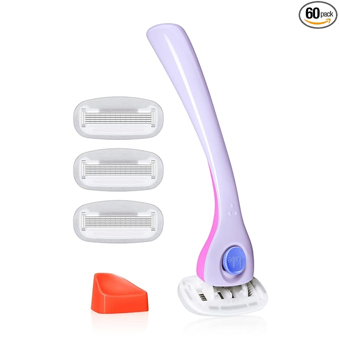 Billie Razors for Women Shave Kit – Women’s Razor + 4 x 5-Blade Razor Refills + Magnetic Holder – DreamPop,(Pack of 12)