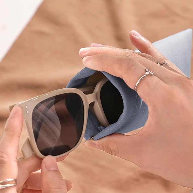 Glasses Cases Soft, Leather Eyeglasses Cases, Squeeze Top Portable Sunglasses Case, PU Glasses Pouch for Men Women