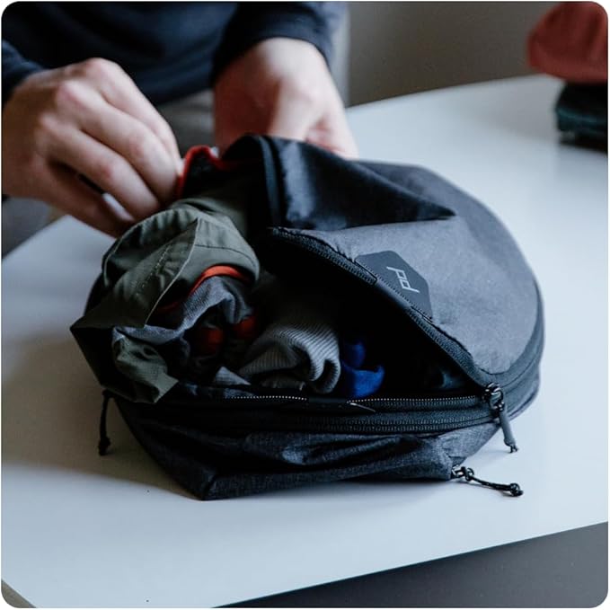 Peak Design Packing Cube, Eclipse, Weatherproof Luggage Cube with Dual Compartment Organization, Expansion and Compression, Zipper Opening, Travel Organizer for Men and Women, Size S
