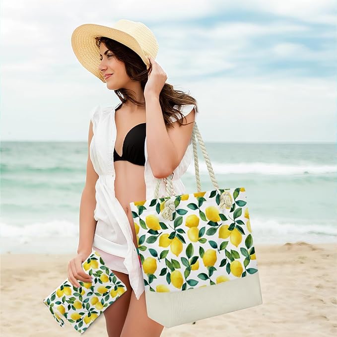 BELLOWDEER Beach Bags for Women, Wet Bag Cosmetic Bag for Beach Toiletries, Summer Travel Essentials, Gifts for Women
