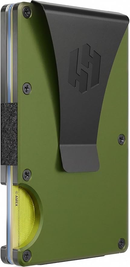 Hayvenhurst Wallet for Men - Slim RFID Blocking Metal Wallet with Money Clip, Minimalist Front Pocket Credit Card Holder, Small Mens Wallet | Reinvented Design