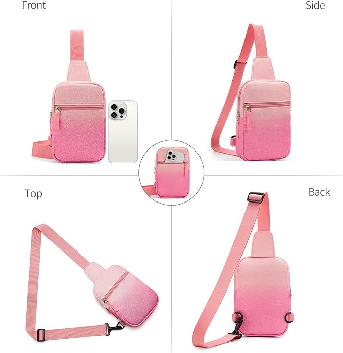 Birthday Gifts for 8 9 10 11 12 Year Old Teens Girls Kids, Fanny Pack Crossbody Bag Sling Belt Bags Purse, Dorm Travel Essentials for Girls Fashion, Preppy Tween Teen Girl Gift Trendy Stuff