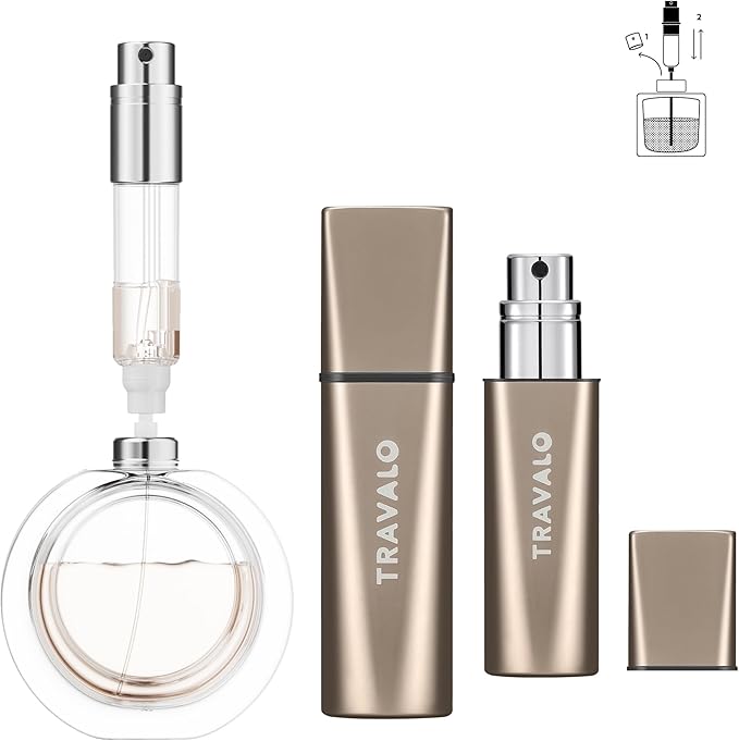 Travalo OBSCURA Ultimate Bottom-Fill Perfume Atomizer with HD Spray - 5ml Leakproof Travel Bottle, Refillable Portable Fragrance Dispenser for Her & Him (OBSCURA, GREY)