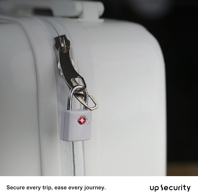 TSA Locks for Luggage with Keys, Luggage Locks TSA Approved 4 Pack, International Travel Essentials, Small Padlock with Key, Mini Padlock for Suitcase, Backpack