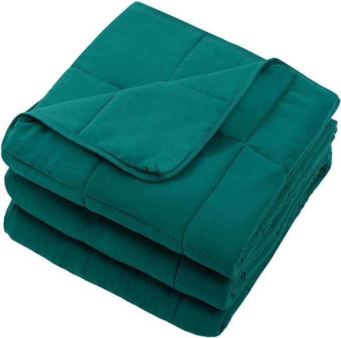 Green Weighted Blanket for Adults 20lbs, 80"x87", King Size Cooling Heavy Throw Blanket for 180-220lbs, Microfiber Soft Thick Big Blankets Weighted Comforter Gifts for Sleeping