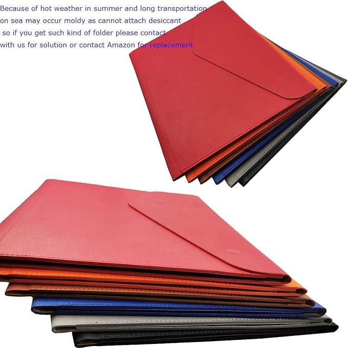 PU Leather A4 File Folder Document Holder Waterproof Portfolio Envelope Folder Case with Invisible Magnetic Closure (Purple, A4)