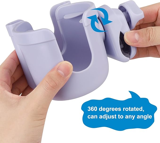 Accmor Stroller Cup Holder with Phone Holder, Bike Cup Holder, Universal Cup Holder for Uppababy Nuna Doona Strollers, 2-in-1 Cup Holder for Walker, Wheelchair, Scooter