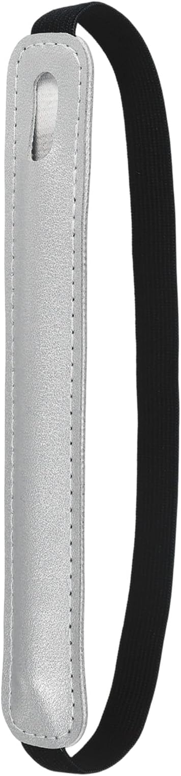 PATIKIL Stylus Holder for Tablet, Universal Pen Sleeve Retractable Stylus Pen Holder Elastic Pencil Pocket Case Protective Pouch for Tablet Case Notebook, Silver