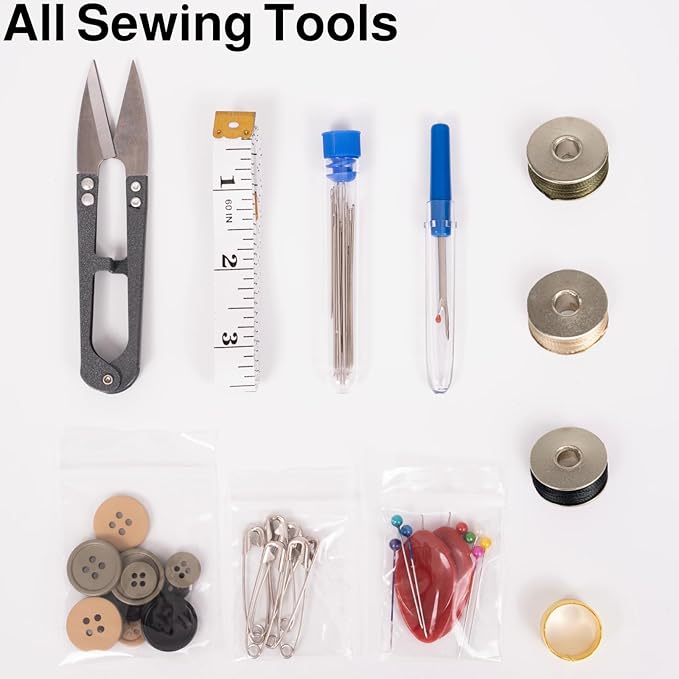 Military Sewing Kit, Army Survival Sewing Kit with Buttons for Men, Women, Small Repair Sewing Tools with Zipper in Nylon Case for Adults Basic for Home, Outdoor, Tactical EDC Sew Kit (Coyote, 1 Pack)