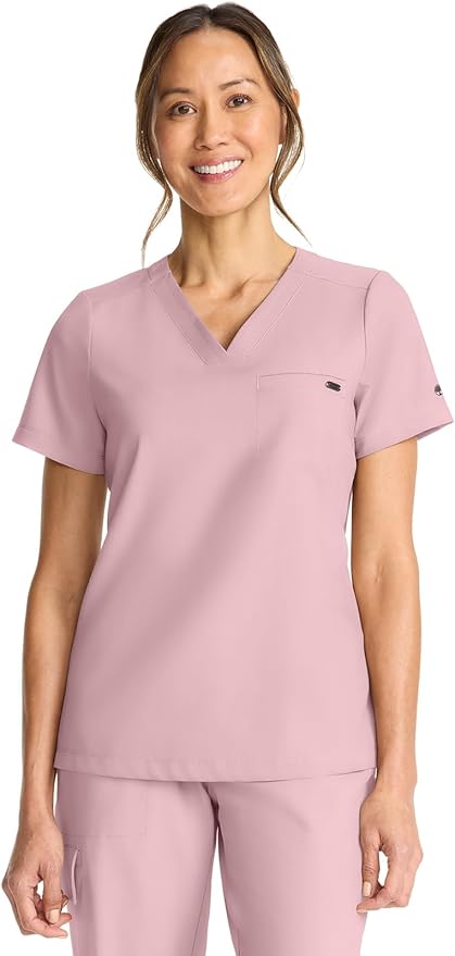 Healing Hands Women's Tops V-Neck Scrub Top Tuck-in with Welt Chest Pocket HH755