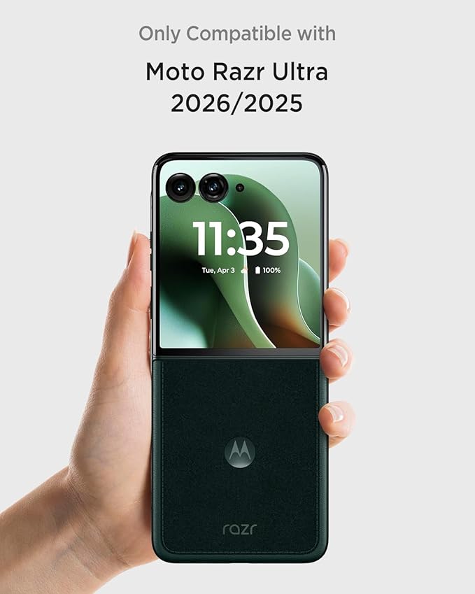 Miimall Magnetic for Motorola Razr Ultra 2026 Case with Privacy Screen Protector,Moto Razr 2026 Case [Compatible with MagSafe][Military Grade Shockproof]Rugged Hard PC Grip Protective Thin Cover,Green