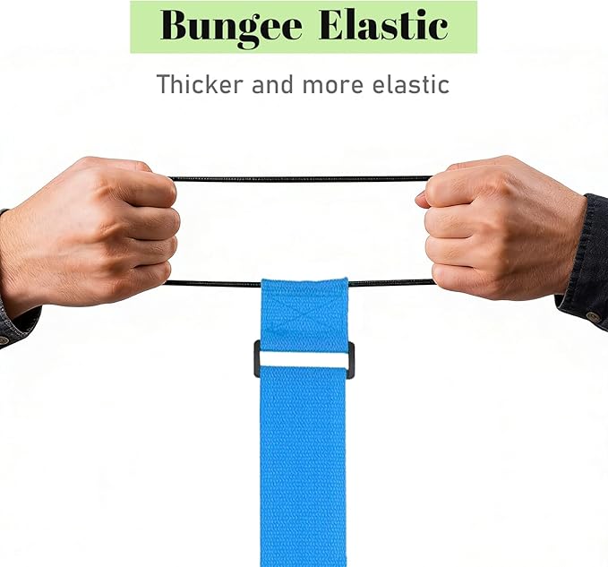 Multi Use Strong Adjustable Luggage Connector Straps for Suitcases,2 Pack Flexible Luggage Accessories Elastic Fastening Bag Strap (Blue)