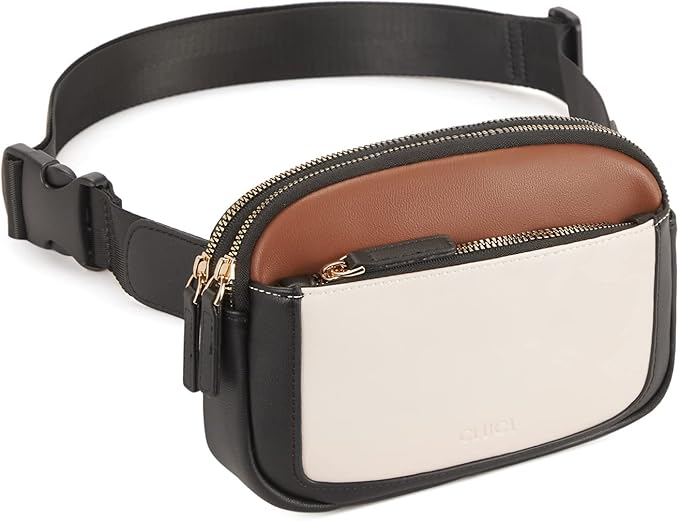 CLUCI Fanny Packs for Women Cross body, Belt Bag for Women, Mini Everywhere Crossbody Waist Bag Adjustable Strap, Vegan Leather Women's Fanny Pack