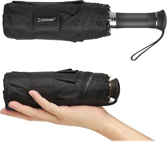 G4Free 46 Inch Mini Lightweight Travel Umbrella, Portable Super Slim Pocket Umbrella, Extendable Built-in Handle, UPF 50+ UV Protection, Compact size for Backpack & Purse