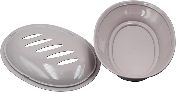 2 Pack Plastic Soap Dish with Drain,Sponge Holder,for Shower,Bathroom,Kitchen (Pink)