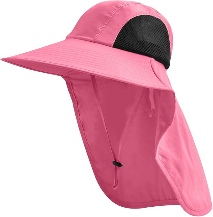 Sun Hat for Men Women with Neck Flap,UPF 50+ UV Protective Hiking Fishing Hats,Wide Brim Sun Hat for Women&Men