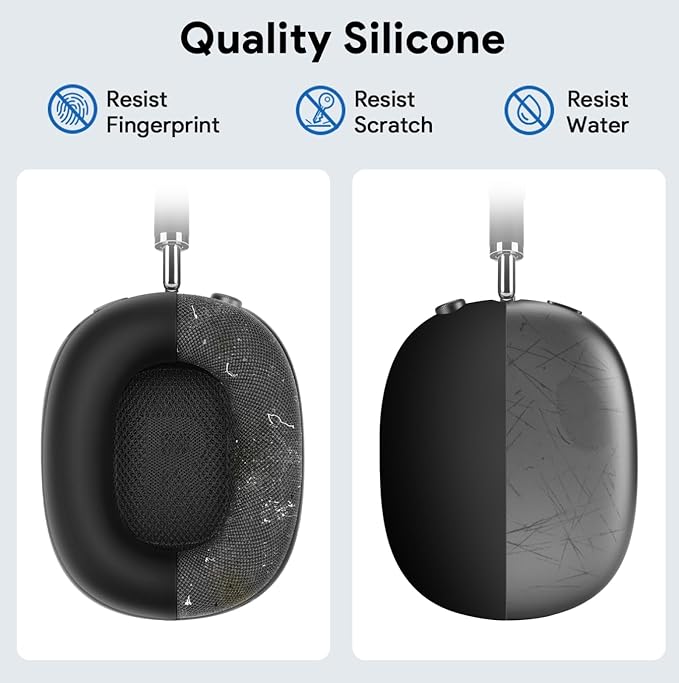 Yinke Smart Case for AirPods Max Headphones Supports Sleep Mode, with AirPods Max Silicone Earpad Cover/Ear Cups Cover and Headband Anti-Scratch Accessories, Hard Organizer Portable Carry Travel